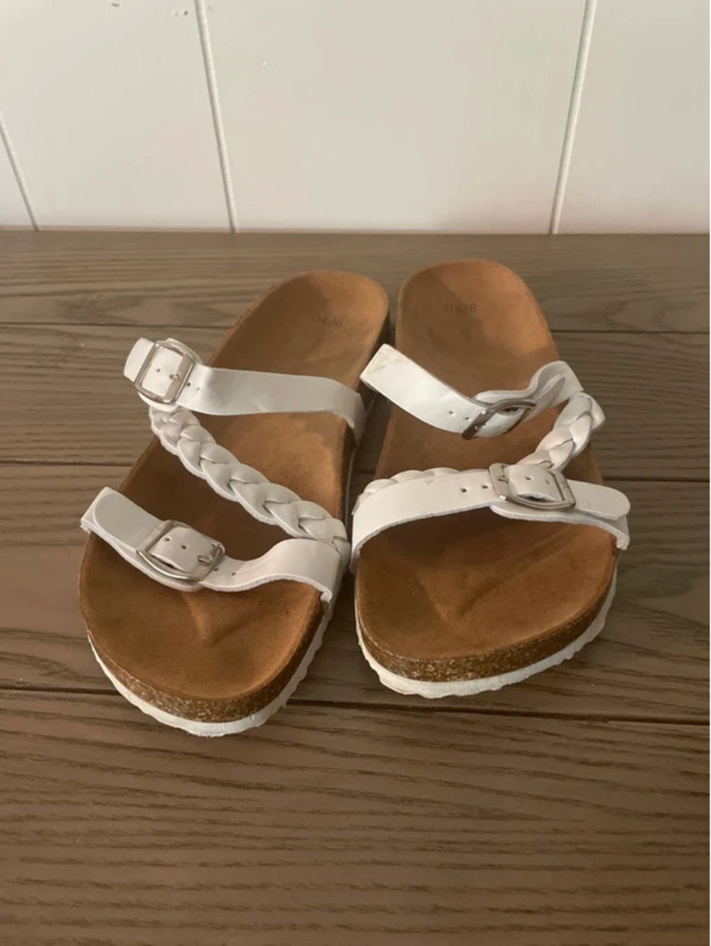 White flip flops